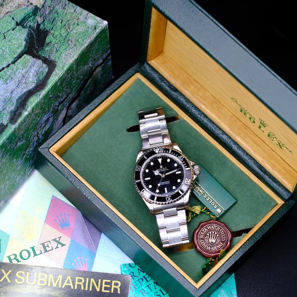 MEN'S ROLEX SUBMARINER NO DATE BLACK DIAL 14060M D SERIAL ORIGINAL BOX & PAPERS - Picture 4 of 10